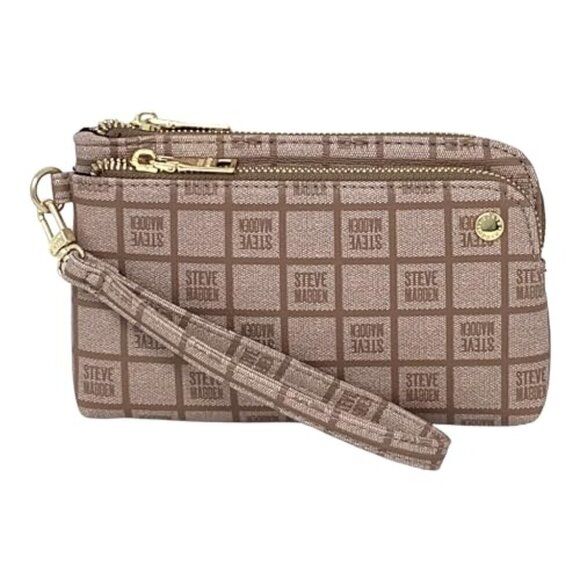 Steve Madden Handbags - Steve Madden Women's Btrell Wristlet (Brown, One Size)